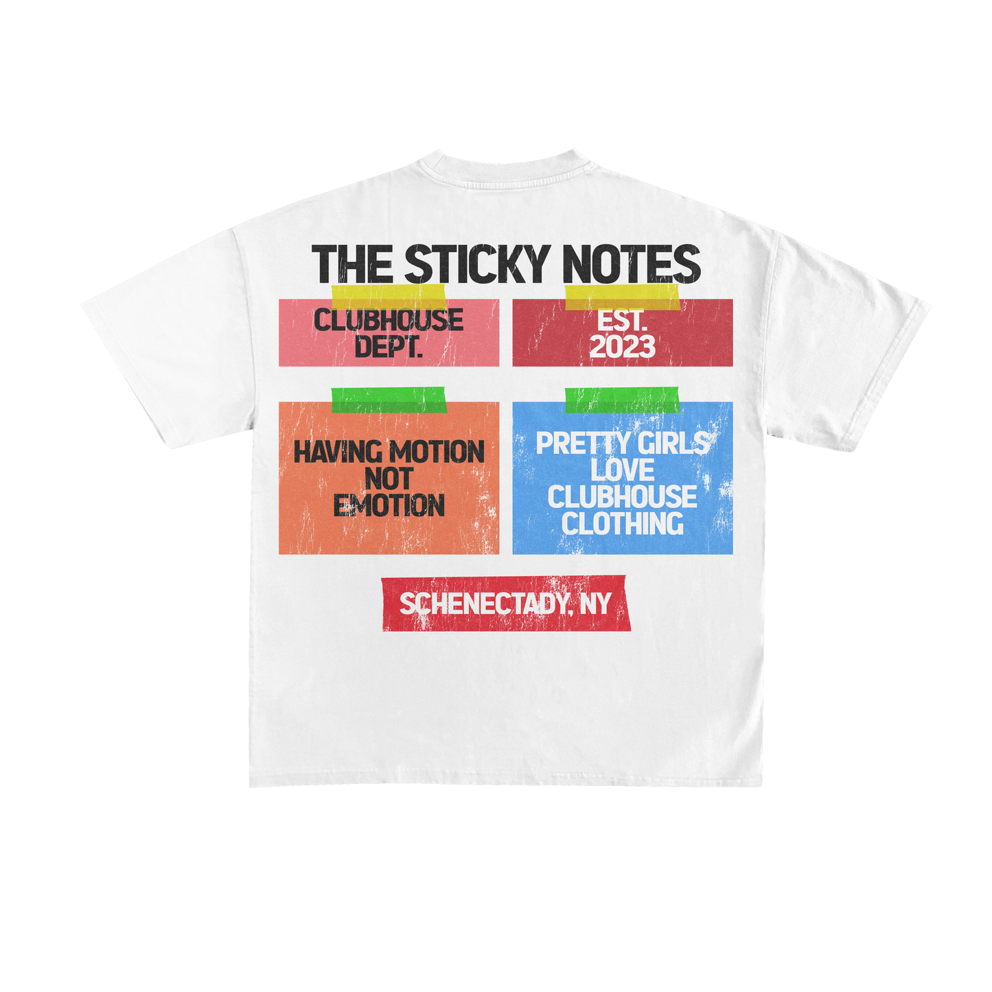 Clubhouse Dept sticky note tee